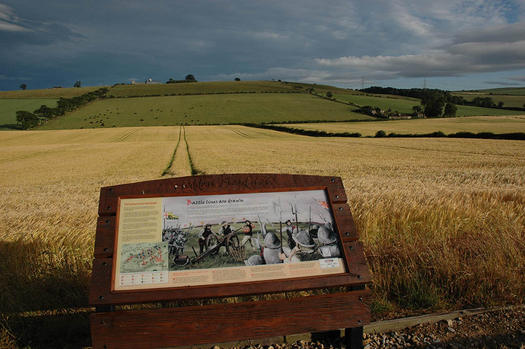 Picture of interpretation board on trail